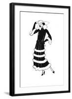 Fur Trimmed Frock 1923-null-Framed Giclee Print