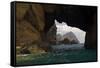 Furadinho Cave with View of Bugio Island, Deserta Grande, Desertas Islands, Madeira, Portugal-Sá-Framed Stretched Canvas