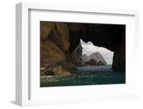 Furadinho Cave with View of Bugio Island, Deserta Grande, Desertas Islands, Madeira, Portugal-Sá-Framed Photographic Print