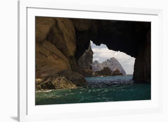 Furadinho Cave with View of Bugio Island, Deserta Grande, Desertas Islands, Madeira, Portugal-Sá-Framed Photographic Print