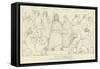 Furies, Cerberus, Pluto, Proserpine, Harpies, Death-John Flaxman-Framed Stretched Canvas