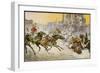 Furious Roman Chariot Race in Progress-V. Checa-Framed Art Print