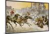 Furious Roman Chariot Race in Progress-V. Checa-Mounted Art Print