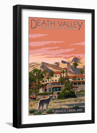 Furnace Creek Inn - Death Valley National Park-Lantern Press-Framed Art Print