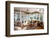 Furnished Sunroom with Large Windows and Glass Doors-Wollwerth Imagery-Framed Photographic Print