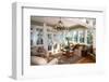 Furnished Sunroom with Large Windows and Glass Doors-Wollwerth Imagery-Framed Photographic Print