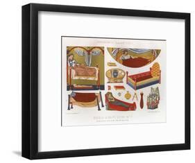 Furniture, Beds, Medieval-null-Framed Art Print