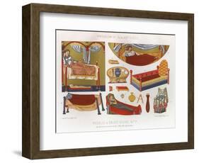 Furniture, Beds, Medieval-null-Framed Art Print