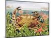 Furrowed Crab with Starfish Underwater, 1997-E.B. Watts-Mounted Giclee Print