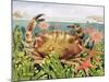 Furrowed Crab with Starfish Underwater, 1997-E.B. Watts-Mounted Giclee Print