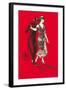 Furry Devil with Flapper-null-Framed Art Print