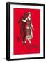 Furry Devil with Flapper-null-Framed Art Print