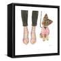 Furry Fashion Friends III-Emily Adams-Framed Stretched Canvas