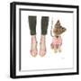 Furry Fashion Friends III-Emily Adams-Framed Art Print