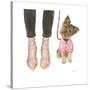 Furry Fashion Friends III-Emily Adams-Stretched Canvas