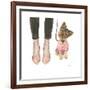 Furry Fashion Friends III-Emily Adams-Framed Art Print