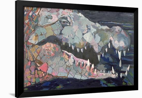 Further Down the River - the Crocodile, 1982-Peter Wilson-Framed Giclee Print