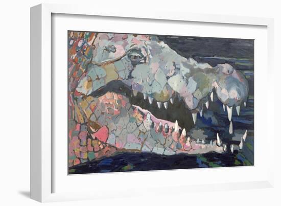 Further Down the River - the Crocodile, 1982-Peter Wilson-Framed Giclee Print