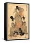 Furyu Onna Shikisanba-Utagawa Toyokuni-Framed Stretched Canvas