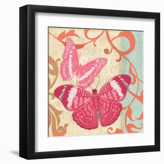 Fuschia Butterfly I-Alan Hopfensperger-Framed Art Print