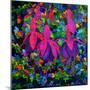 Fuschia Flowers-Pol Ledent-Mounted Art Print