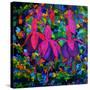 Fuschia Flowers-Pol Ledent-Stretched Canvas