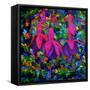 Fuschia Flowers-Pol Ledent-Framed Stretched Canvas