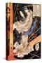 Fusehime Saving Inue Shimbyoe Masahi from a Thunderboit-Kuniyoshi Utagawa-Stretched Canvas