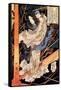 Fusehime Saving Inue Shimbyoe Masahi from a Thunderboit-Kuniyoshi Utagawa-Framed Stretched Canvas