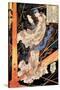 Fusehime Saving Inue Shimbyoe Masahi from a Thunderboit-Kuniyoshi Utagawa-Stretched Canvas