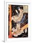 Fusehime Saving Inue Shimbyoe Masahi from a Thunderboit-Kuniyoshi Utagawa-Framed Giclee Print