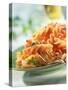 Fusilli with Tomato Sauce-null-Stretched Canvas