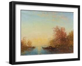 Fusine, environs de Venise-Felix Ziem-Framed Giclee Print