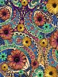 Sugar Skull Paisley Garden-Fusion Idol Arts-Giclee Print