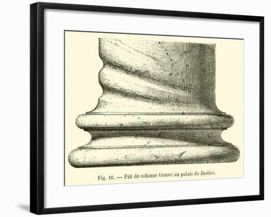 Fut De Colonne Trouve Au Palais De Justice-null-Framed Giclee Print