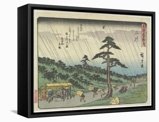 Futakawa, 1837-1844-Utagawa Hiroshige-Framed Stretched Canvas