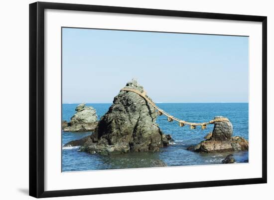 Futaminoura Rocks, Meoto-Iwa (Wedded Rocks), Mie Prefecture, Honshu, Japan, Asia-Christian Kober-Framed Photographic Print