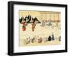 Futari Saruwaka, Scene from Theatre Play-Hishikawa Moronobu-Framed Giclee Print