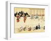 Futari Saruwaka, Scene from Theatre Play-Hishikawa Moronobu-Framed Giclee Print