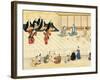 Futari Saruwaka, Scene from Theatre Play-Hishikawa Moronobu-Framed Giclee Print