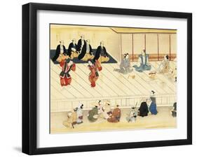 Futari Saruwaka, Scene from Theatre Play-Hishikawa Moronobu-Framed Giclee Print