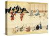 Futari Saruwaka, Scene from Theatre Play-Hishikawa Moronobu-Stretched Canvas