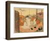 Futon No Naka No Yujo to Kyaku-Suzuki Harunobu-Framed Giclee Print