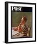 "Future Author," Saturday Evening Post Cover, February 9, 1946-Alexander Brook-Framed Giclee Print