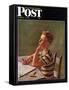 "Future Author," Saturday Evening Post Cover, February 9, 1946-Alexander Brook-Framed Stretched Canvas