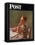 "Future Author," Saturday Evening Post Cover, February 9, 1946-Alexander Brook-Framed Stretched Canvas