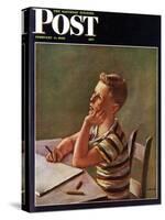 "Future Author," Saturday Evening Post Cover, February 9, 1946-Alexander Brook-Stretched Canvas