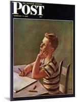 "Future Author," Saturday Evening Post Cover, February 9, 1946-Alexander Brook-Mounted Giclee Print