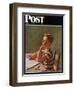 "Future Author," Saturday Evening Post Cover, February 9, 1946-Alexander Brook-Framed Giclee Print