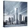 Future City - New York Skyline-dellm60-Stretched Canvas